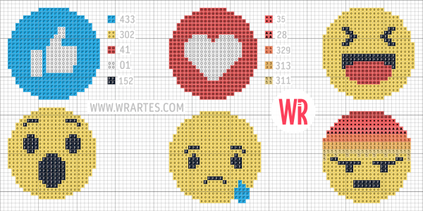 Вышивка смайлики схемы