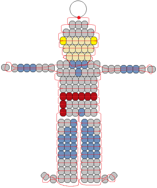 Фигурки человечков из бисера