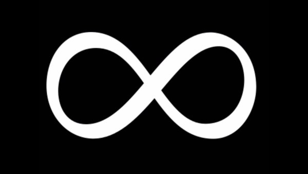 Символ бесконечности желтый