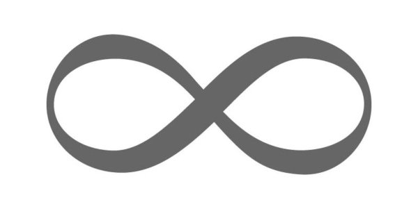 Знак бесконечности на черном фоне