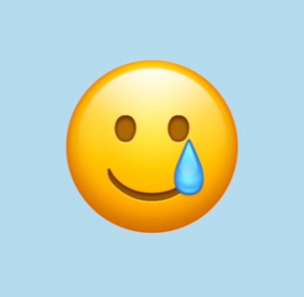 Плачущий смайлик с улыбкой