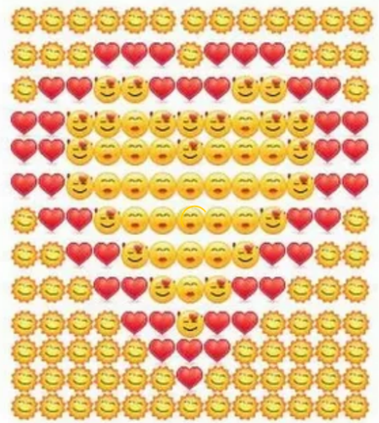 Сердечко из смайликов красивое