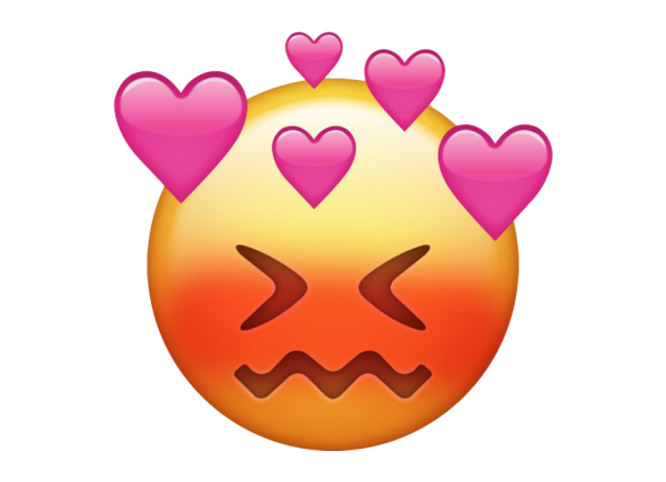 Милый смайлик с сердечками