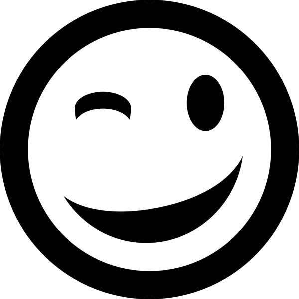 Подмигивающий смайлик символами