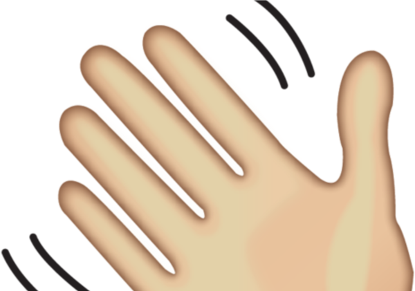 Машет рукой