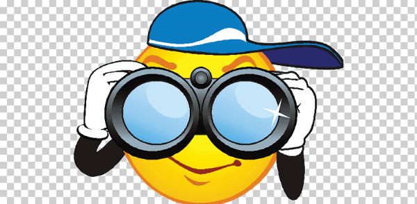Смайлик с биноклем