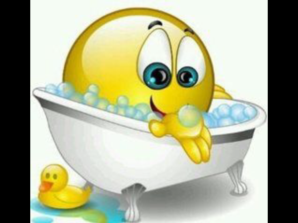 Смайлик в ванной