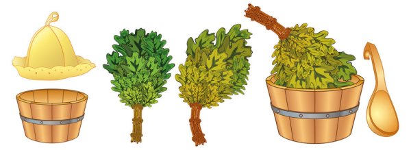 Веник для бани вектор