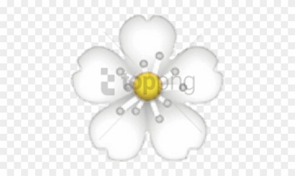 Цветок смайлик на прозрачном фоне