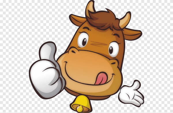 Корова подмигивает