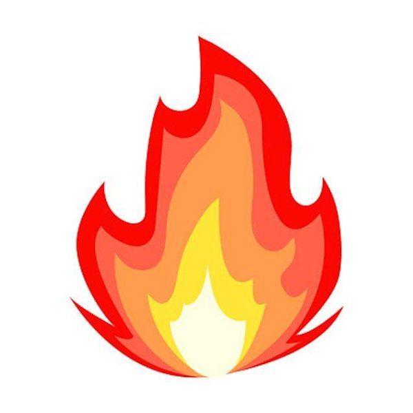 Смайлик огонь вектор