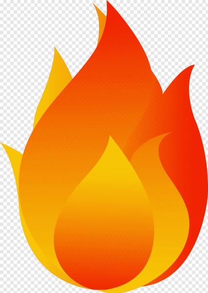 Эмодзи огонь без фона
