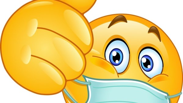 Смайлик показывает лайк