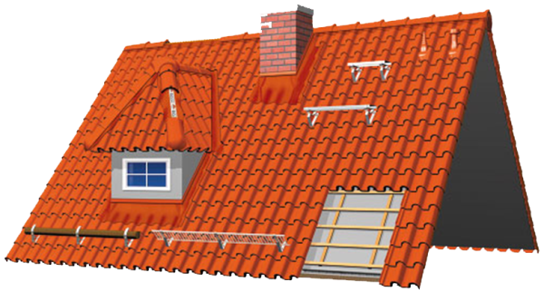 Крыша на белом фоне