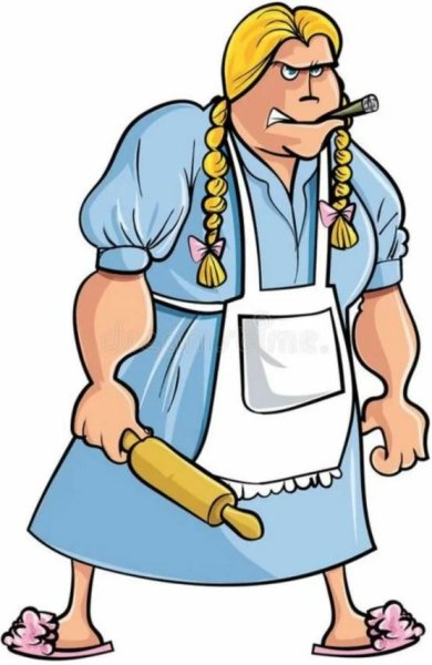 Женщина со скалкой