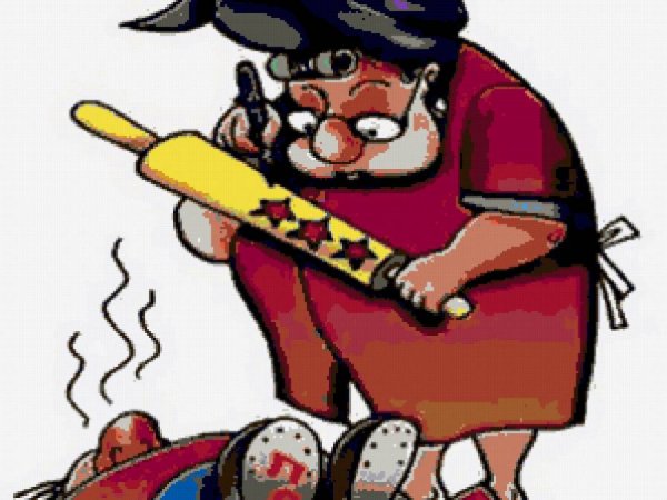 Скалкой по голове