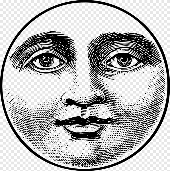 Солнце с лицом гравюра