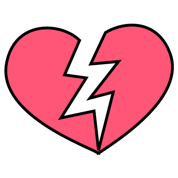 Разбитое сердце стикер