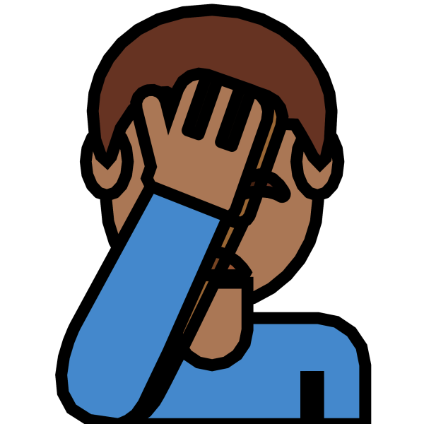 Смайл закрывающий лицо рукой