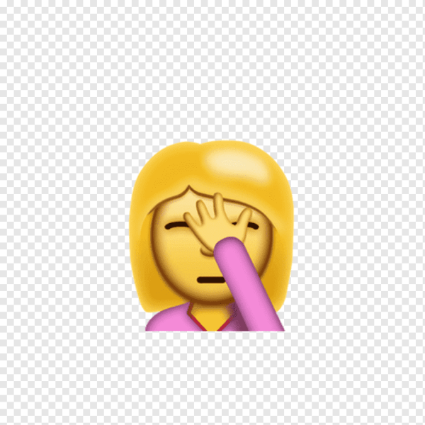 Смайлик рука лицо блондинка