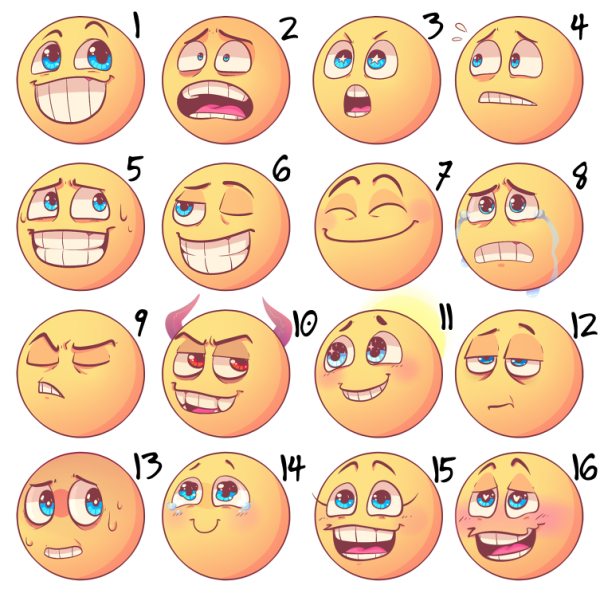 Смайлики выражение эмоций