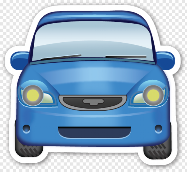 Смайлик машина синяя