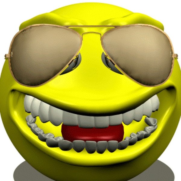 3д смайлик в очках
