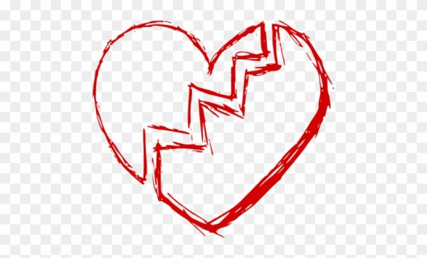 Разбитые сердца на белом фоне