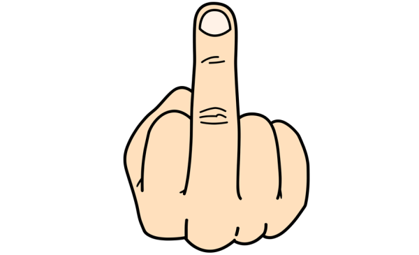 Фак на прозрачном фоне