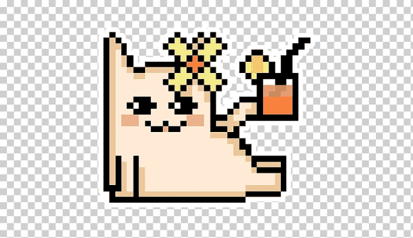 Эмодзи котики в пикселях