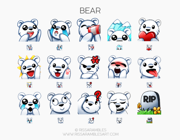 Набор смайликов для Твича