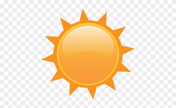 ЭМОДЖИ солнце на прозрачном фоне