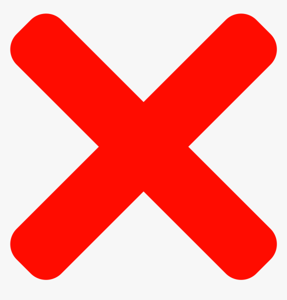 Красный крестик на белом фоне