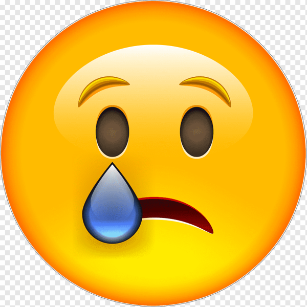 Эмодзи смайлик плачет