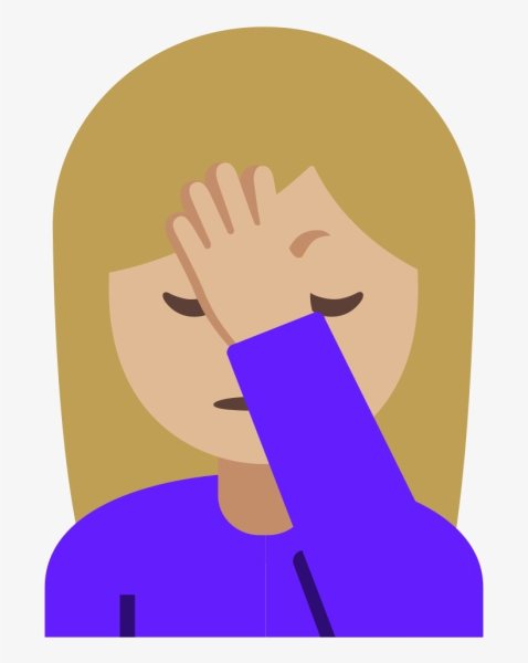 Смайл закрывающий лицо рукой