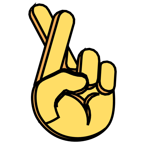 Смайлик скрещенные пальцы