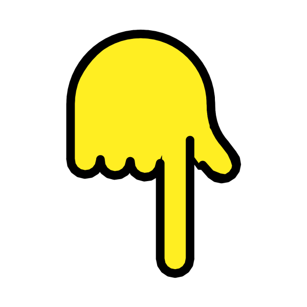 Указательный палец вниз