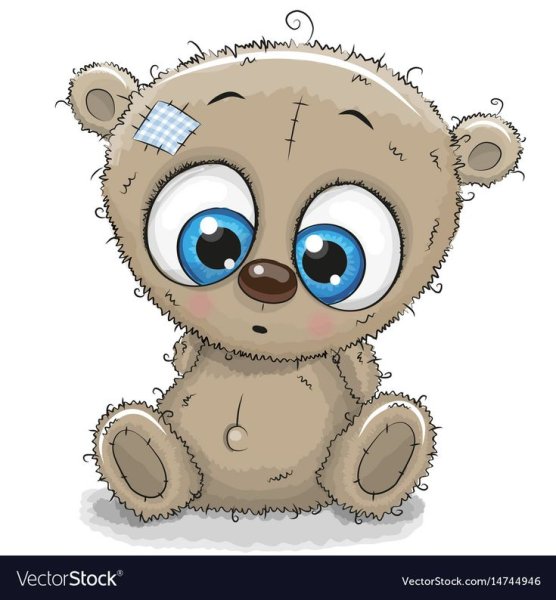 Мишка мультяшный с большими глазами
