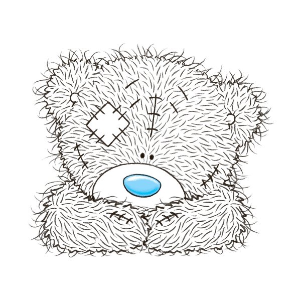 Мишка Тедди черно белый