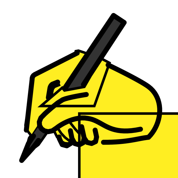 Смайлики на руке ручкой