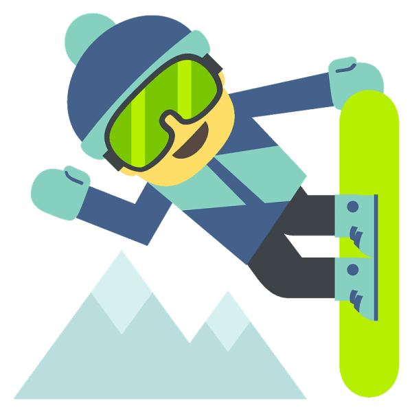 ЭМОДЖИ сноубордист