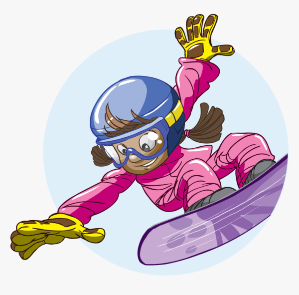 Смешной сноубордист