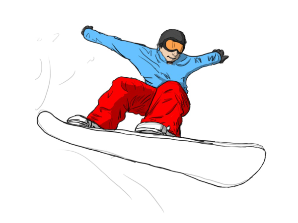 Сноубордист вектор