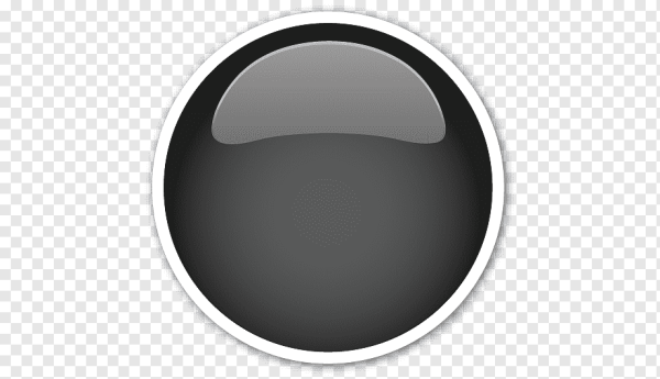 Смайлик черный круг