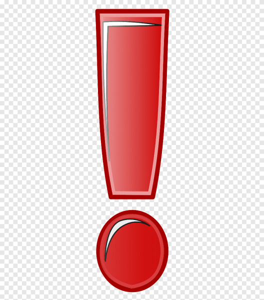 Красный восклицательный знак на белом фоне