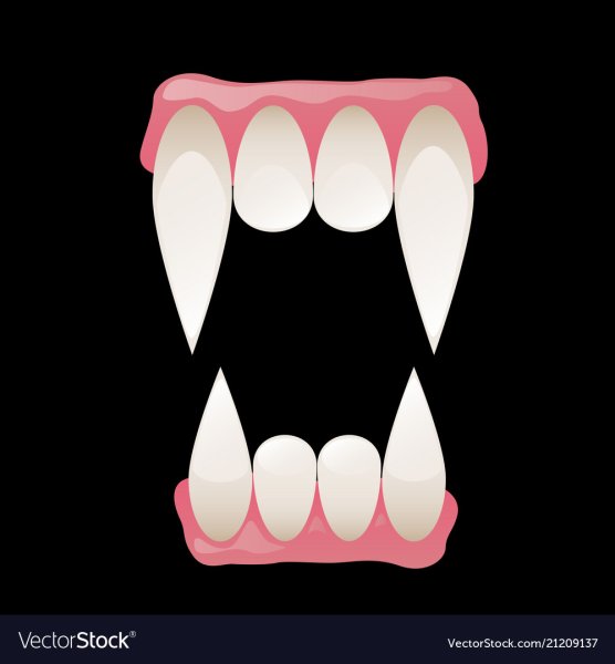 Рот вампира на прозрачном фоне