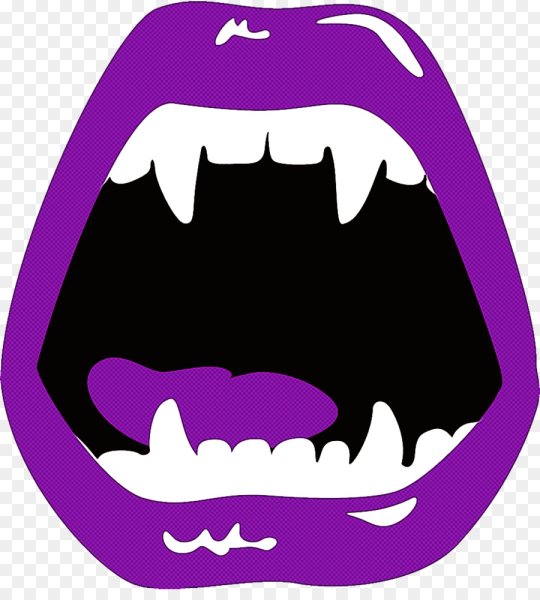 Острые зубы на чёрном фоне