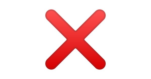 Красный крестик Emoji
