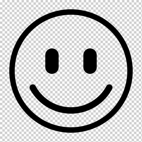 Смайлик черно белый