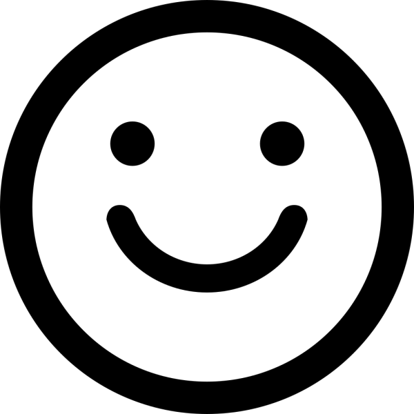 Смайлик черно белый